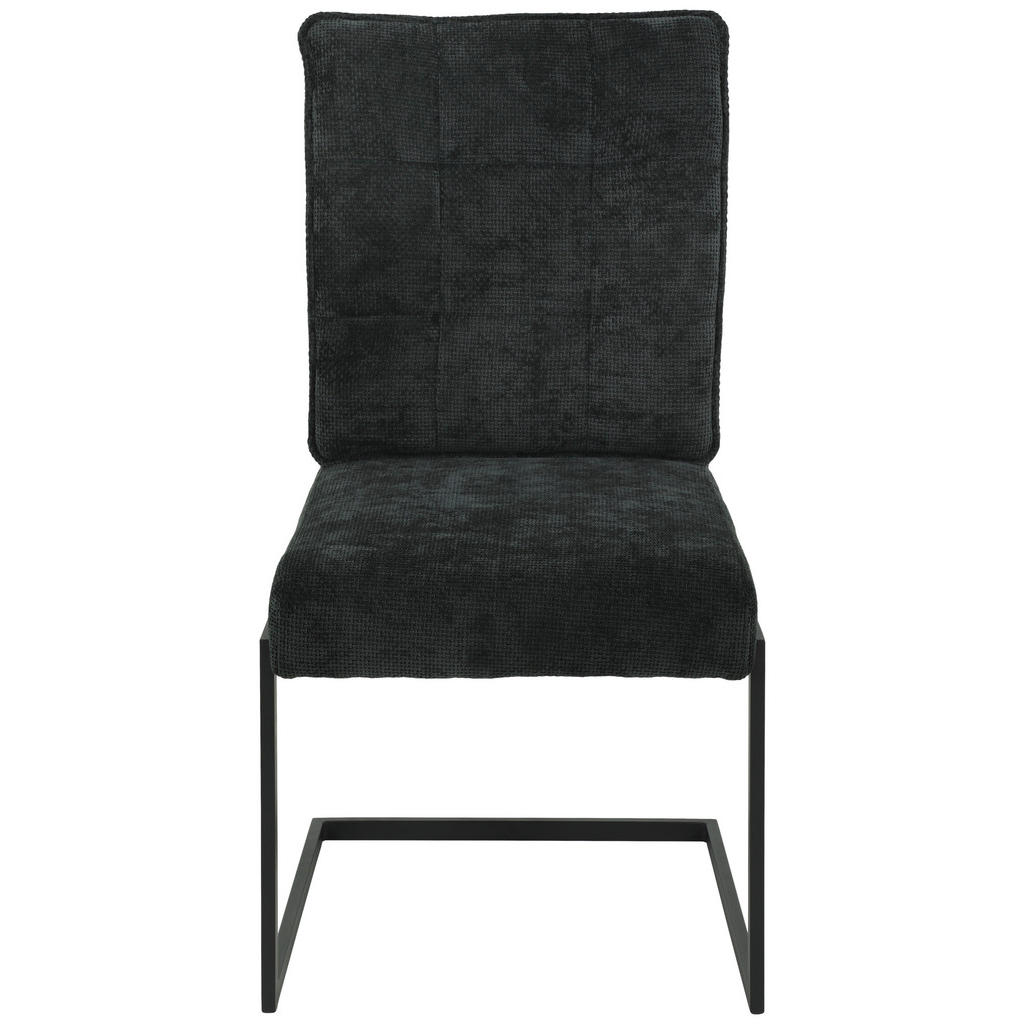 Thumbnail - Schwingstuhl Olivia, 2er-Set anthrazit Microfaser Webstoff B/H/T: ca. 52x98x66 cm