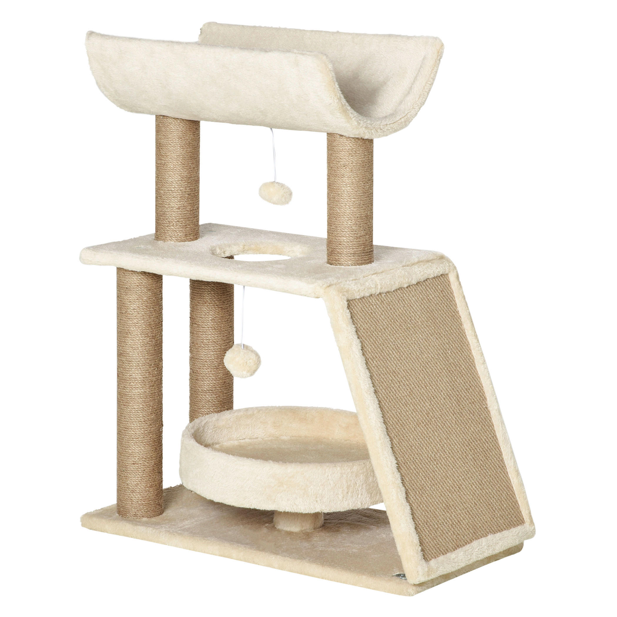 PawHut Kratzbaum braun Edelstahl B/H/L: ca. 30x60x76 cm Kratzbaum - braun (76,00/30,00/60,00cm) - PawHut