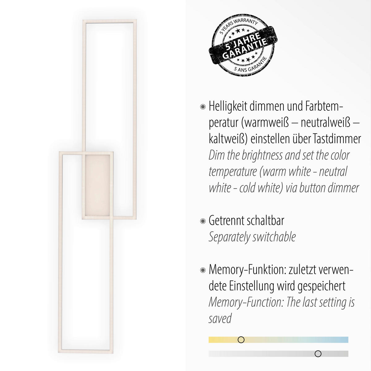 Just Light Deckenleuchte Asmin 14711-55 B/H/L: ca. 25,5x6x109,5 cm LED-Deckenleuchte_CCT_Asmin - (109,50/25,50/6,00cm) - Just Light