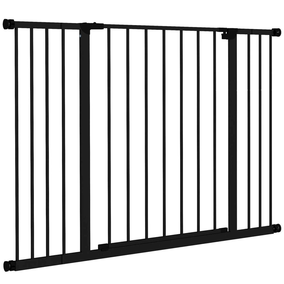 PawHut Türschutzgitter schwarz Kunststoff B/H/L: ca. 2x76x107 cm Türschutzgitter - schwarz (107,00/2,00/76,00cm) - PawHut