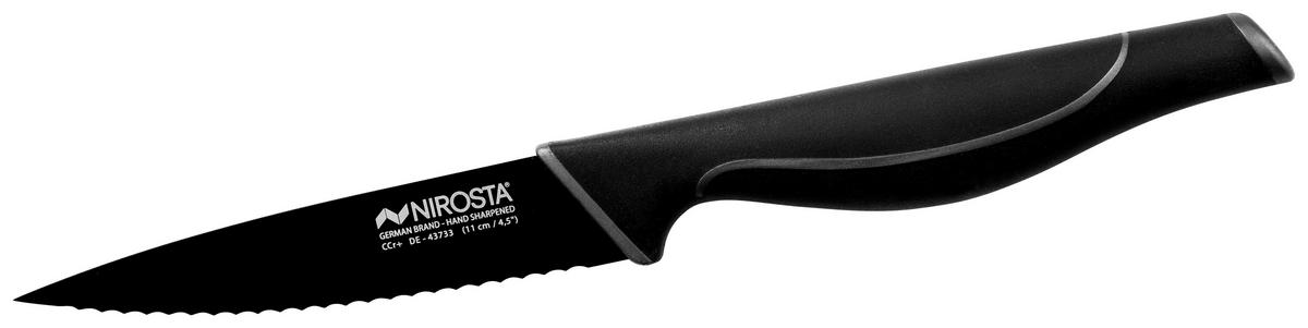 NIROSTA Kochmesser schwarz Edelstahl L: ca. 22,5 cm Küchenmesser_Wave - schwarz (22,50cm) - NIROSTA