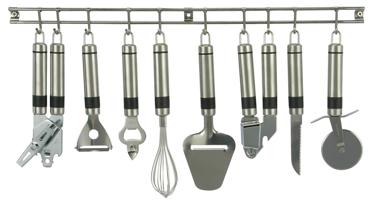 HI Küchenhelferset silber Edelstahl Küchenhelferset_9tlg. - silber - HI