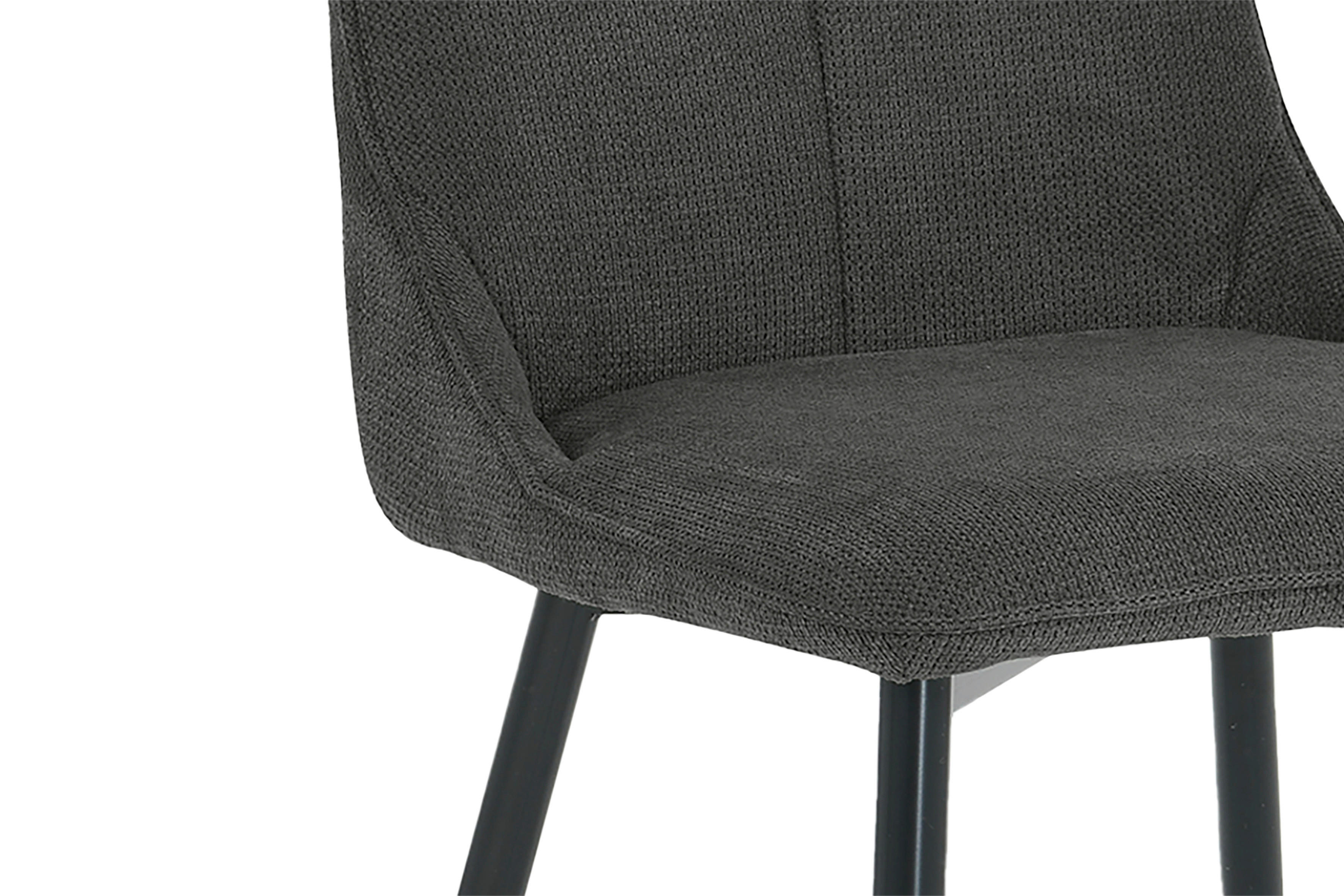 Stuhl CARLO 2er-Set. anthrazit Webstoff B/H/T: ca. 59x88x47 cm CARLO 2er-Set. - schwarz/anthrazit (59,00/88,00/47,00cm) - byLIVING