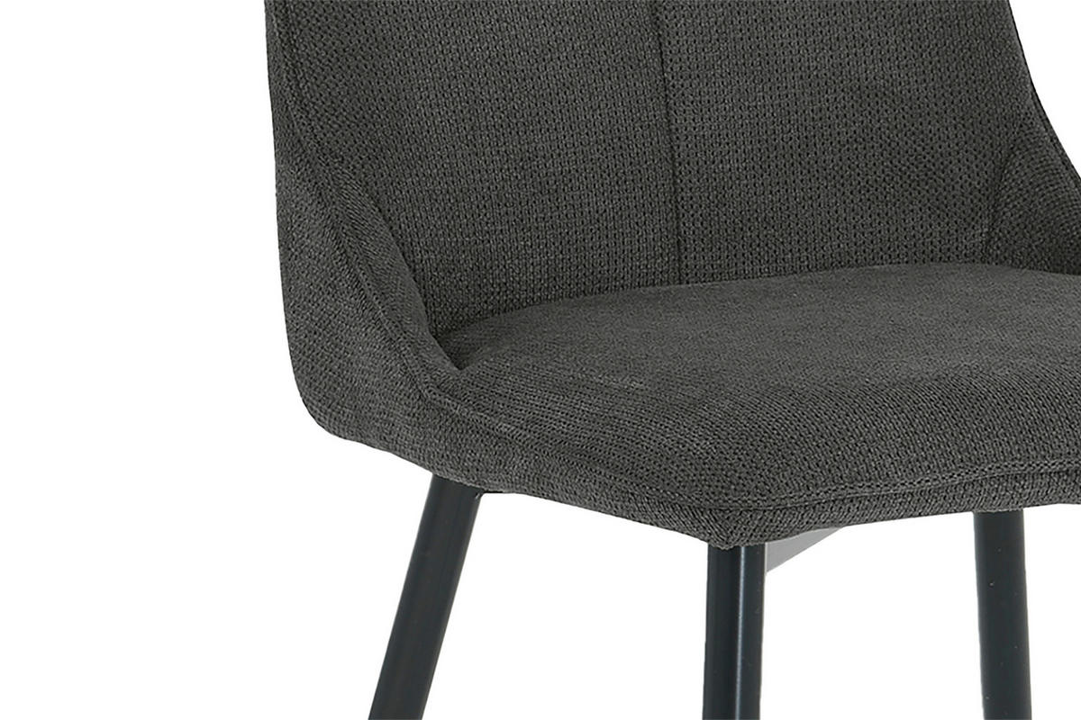 Stuhl CARLO 2er-Set. anthrazit Webstoff B/H/T: ca. 59x88x47 cm CARLO 2er-Set. - schwarz/anthrazit (59,00/88,00/47,00cm) - byLIVING