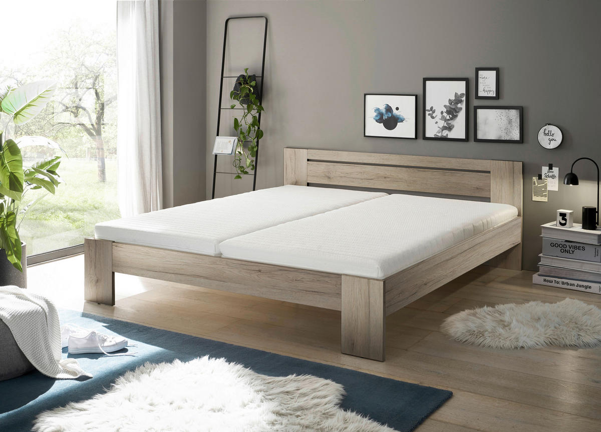 Futonbett Cannes Eiche San-Remo Nachbildung Liegefläche B/L: ca. 90x200 cm Cannes - Eiche (95,00/71,00/204,00cm)