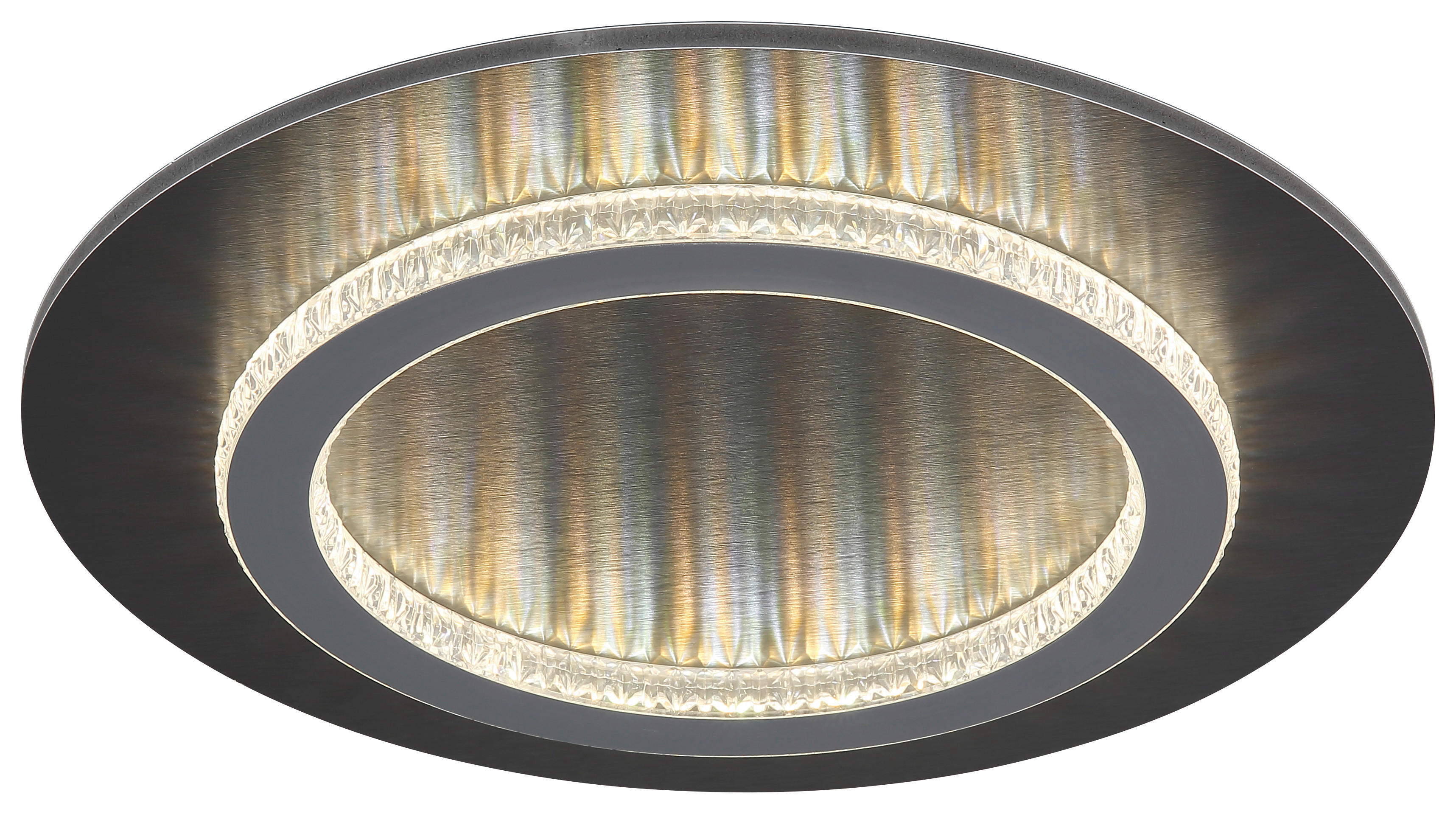 GLOBO LED-Deckenleuchte anthrazit hellgrau mattschwarz Kunststoff Metall H/D: ca. 5,5x35 cm 1 Brennstellen JAYDEN - hellgrau/mattschwarz (35,00/5,50cm) - GLOBO