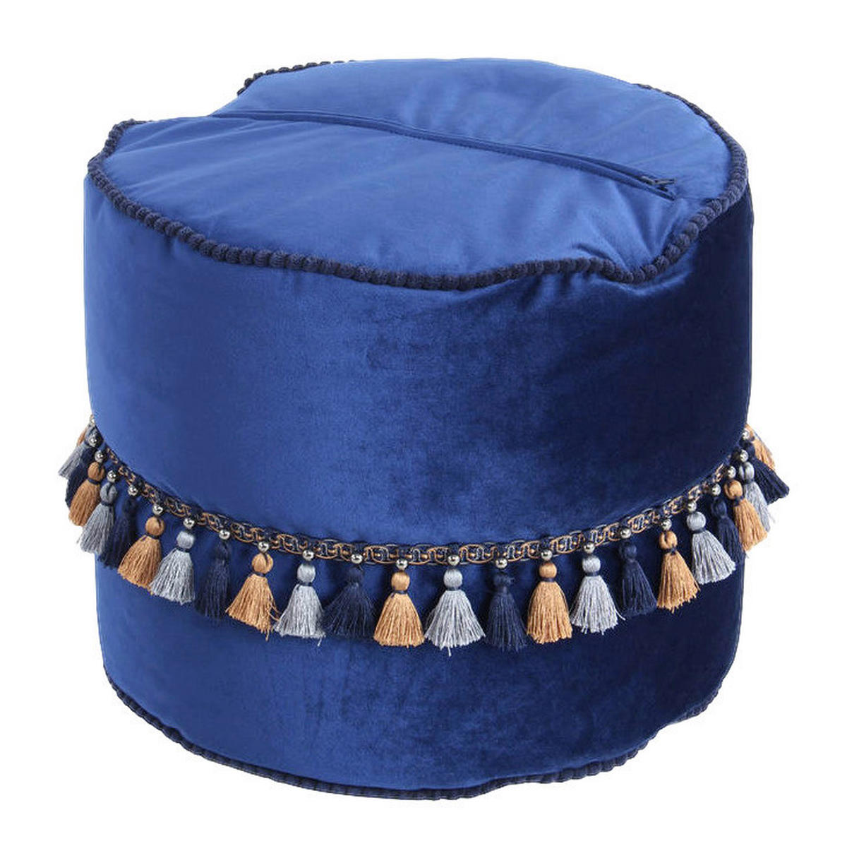 360 Living Hocker Taj Mahal 200 blau H/D: ca. 38x45 cm Taj Mahal 200 - blau (45,00/38,00cm) - 360 Living