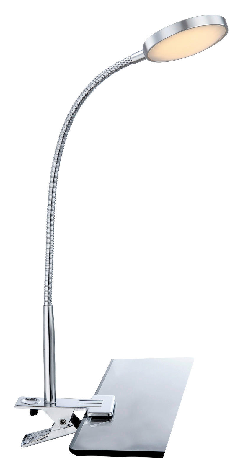 GLOBO LED-Klemmstrahler Chrom Aluminium B/H/T: ca. 30x47x30 cm PEGASI - Chrom (30,00/47,00/30,00cm) - GLOBO