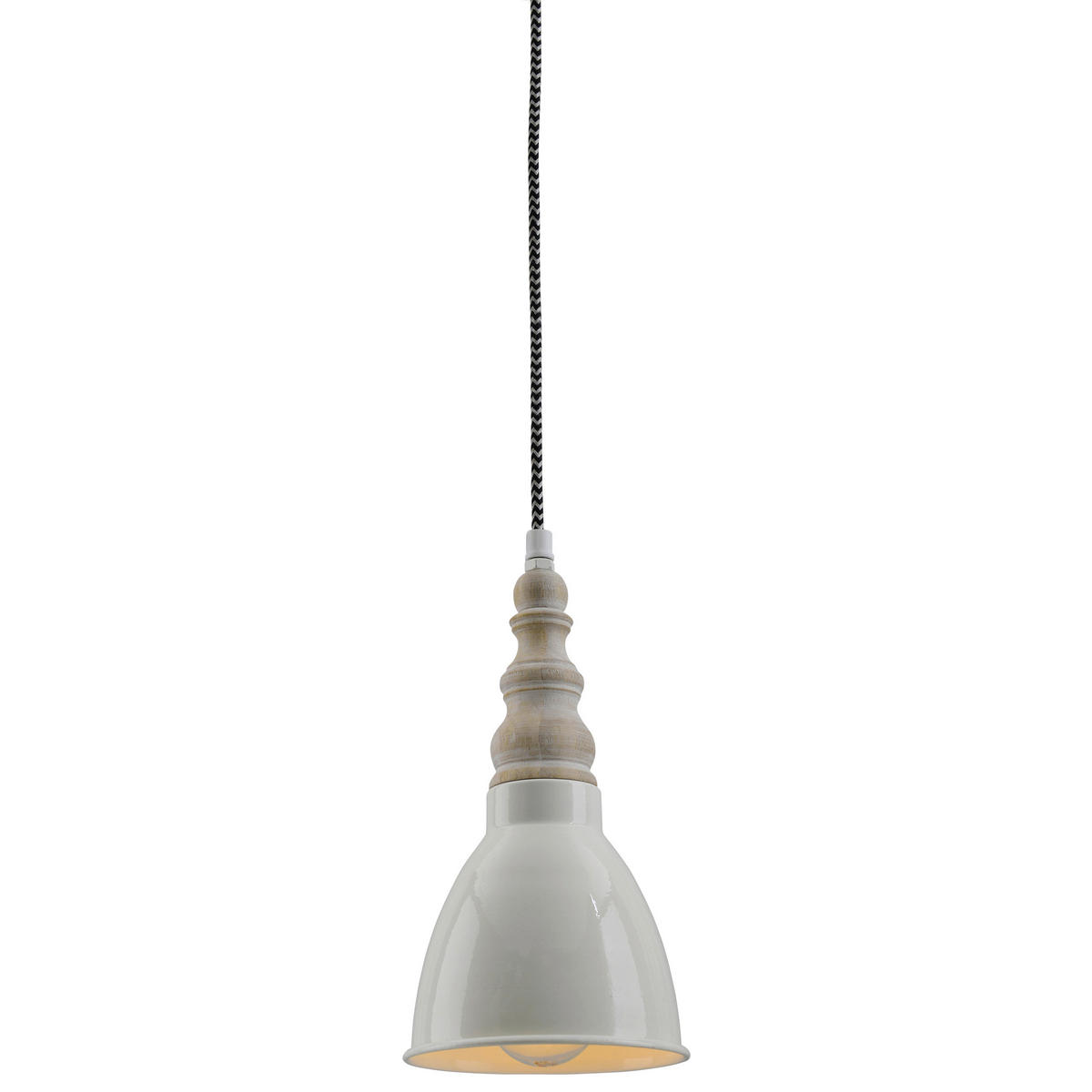 Näve Leuchten Pendelleuchte 6073811 beige Holz Metall B/H/T: ca. 13x102x13 cm E27 1 Brennstellen Delhi - beige (13,00/102,00/13,00cm) - Näve Leuchten