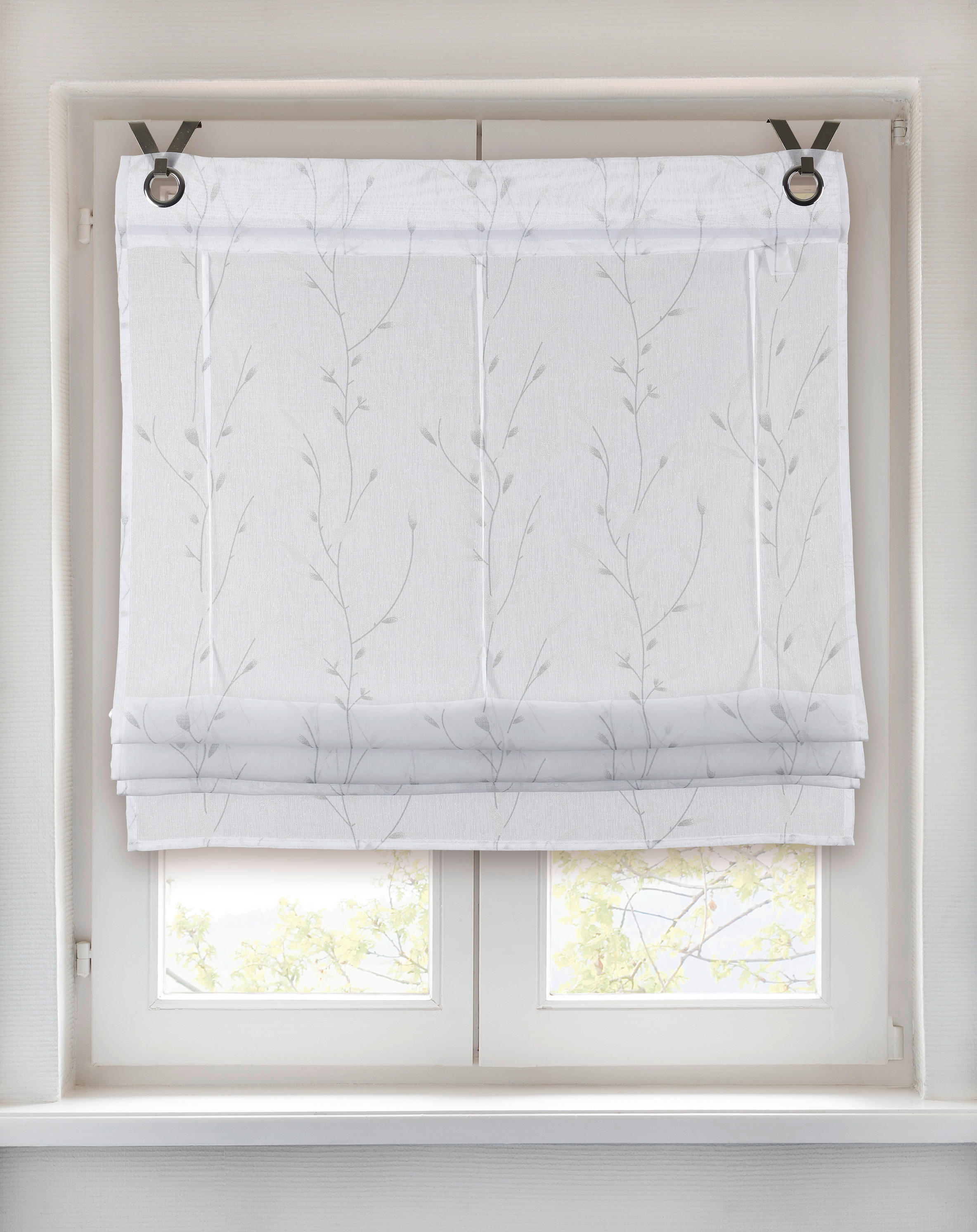 Bändchenrollo Barbara grau B/L: ca. 60x170 cm Barbara - grau (60,00/170,00cm) - POCOline