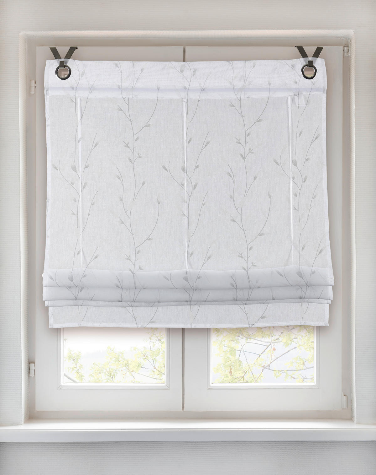 Bändchenrollo Barbara grau B/L: ca. 40x170 cm Barbara - grau (40,00/170,00cm) - POCOline