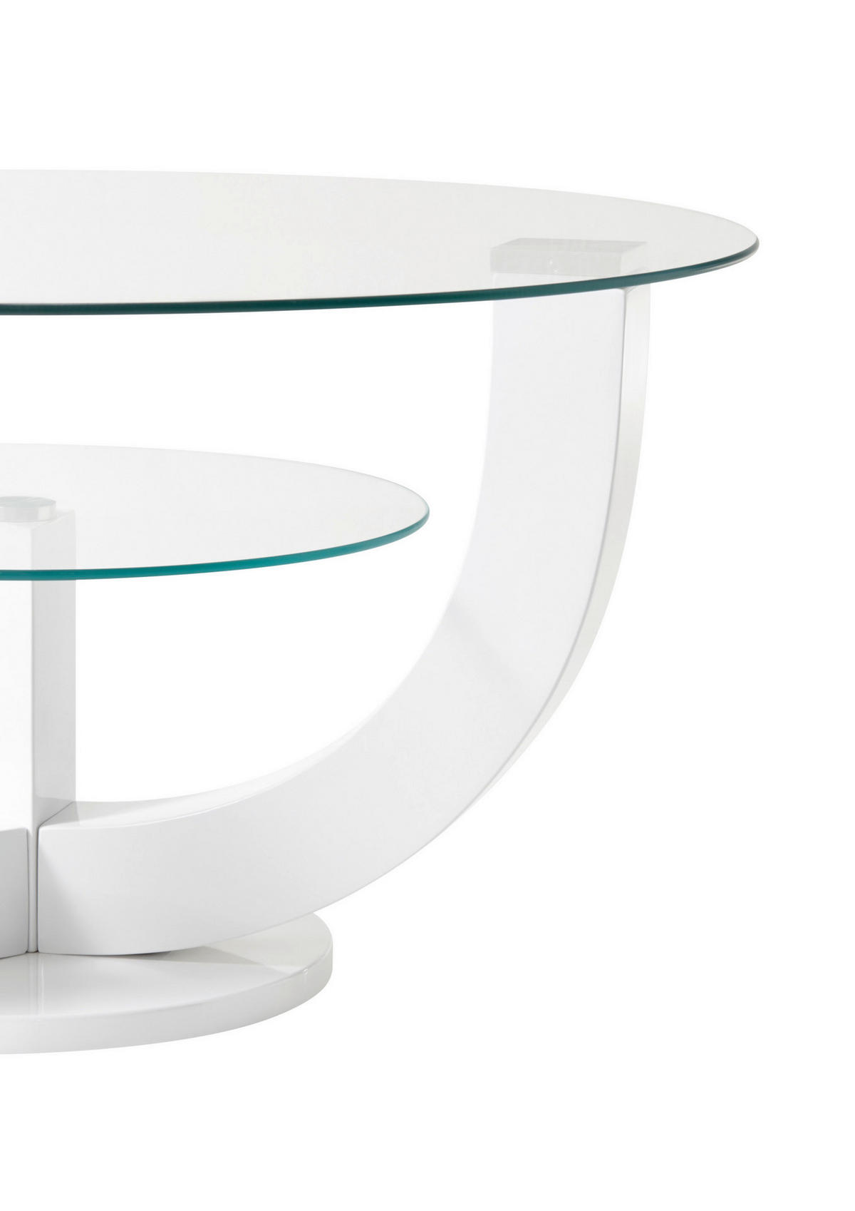 Glascouchtisch Denver weiß glasklar B/H/T: ca. 80x40x80 cm Denver - weiß/glasklar (80,00/40,00/80,00cm)