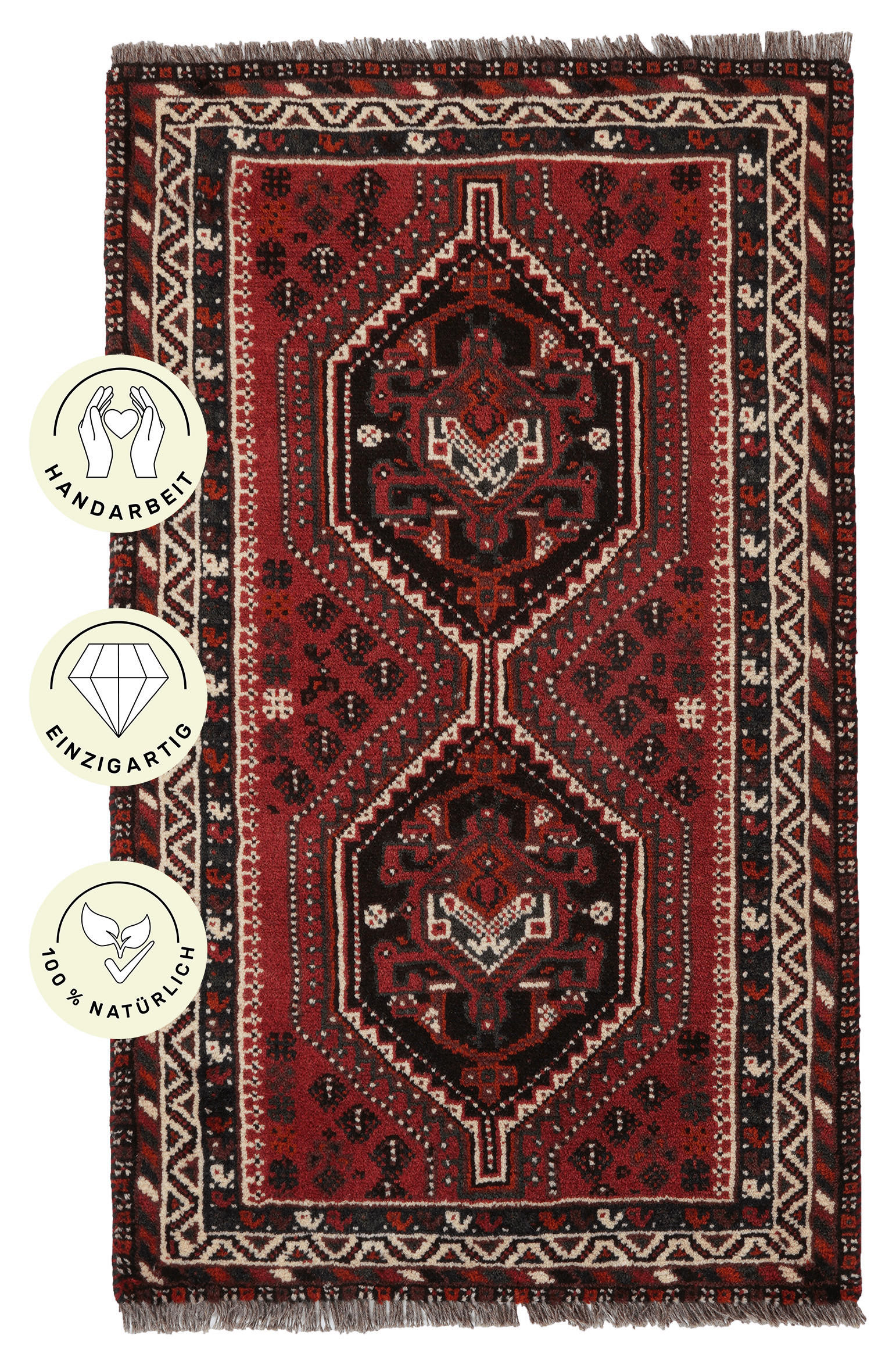 PersaTepp Teppich Shiraz rot B/L: ca. 79x132 cm Shiraz - rot (79,00/132,00cm) - PersaTepp