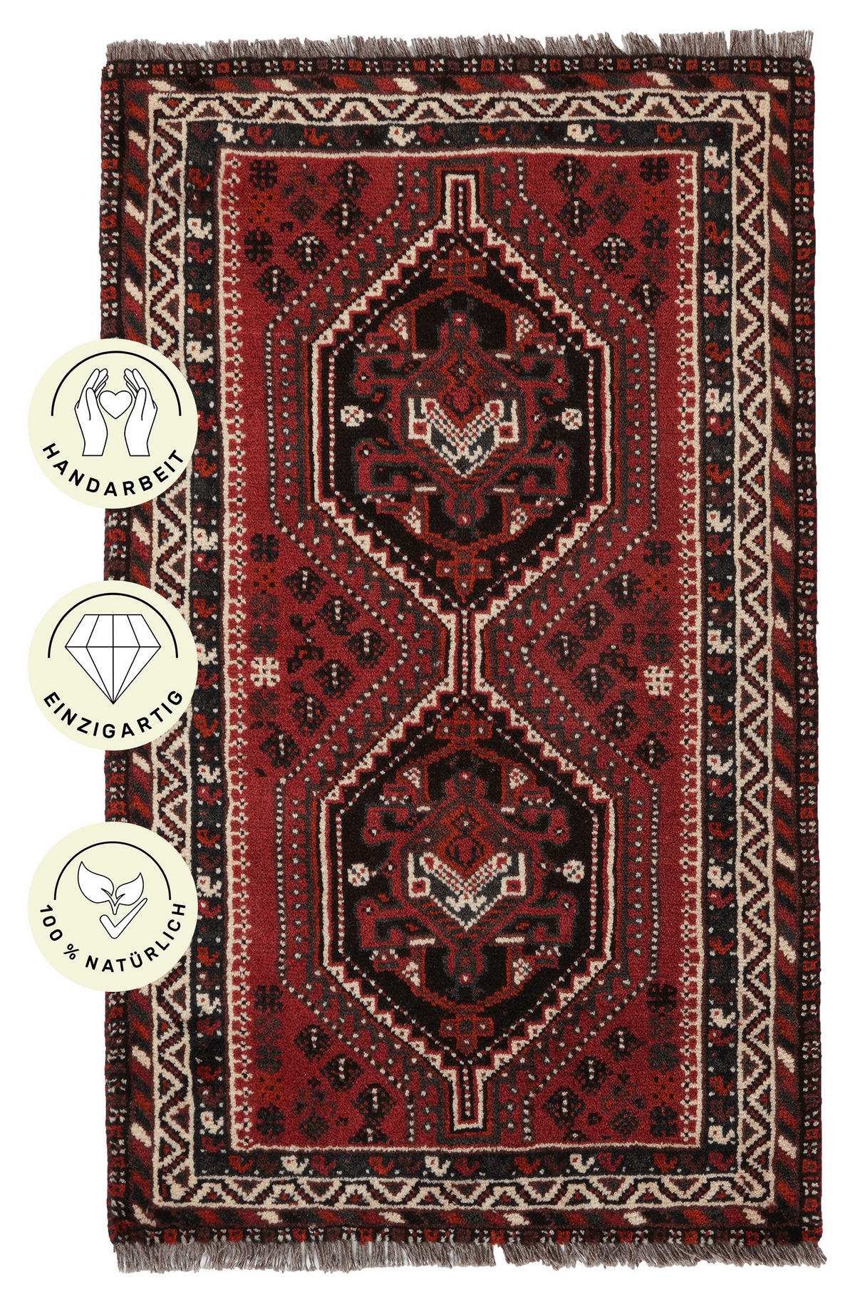 PersaTepp Teppich Shiraz rot B/L: ca. 79x132 cm Shiraz - rot (79,00/132,00cm) - PersaTepp