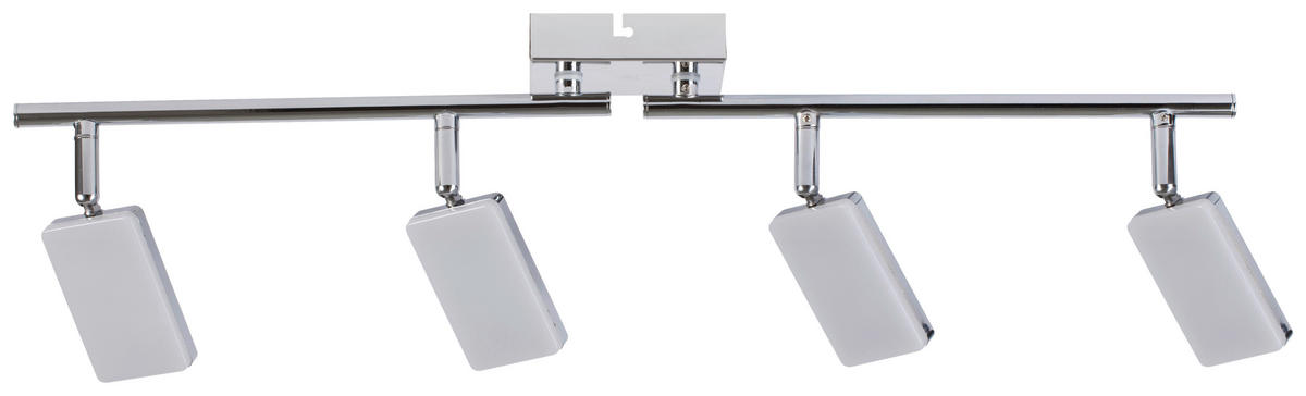 POCOline Spotbalken Chrom Metall Kunststoff L: ca. 63 cm 4 Brennstellen Chrissy - Chrom (63,00cm) - POCOline