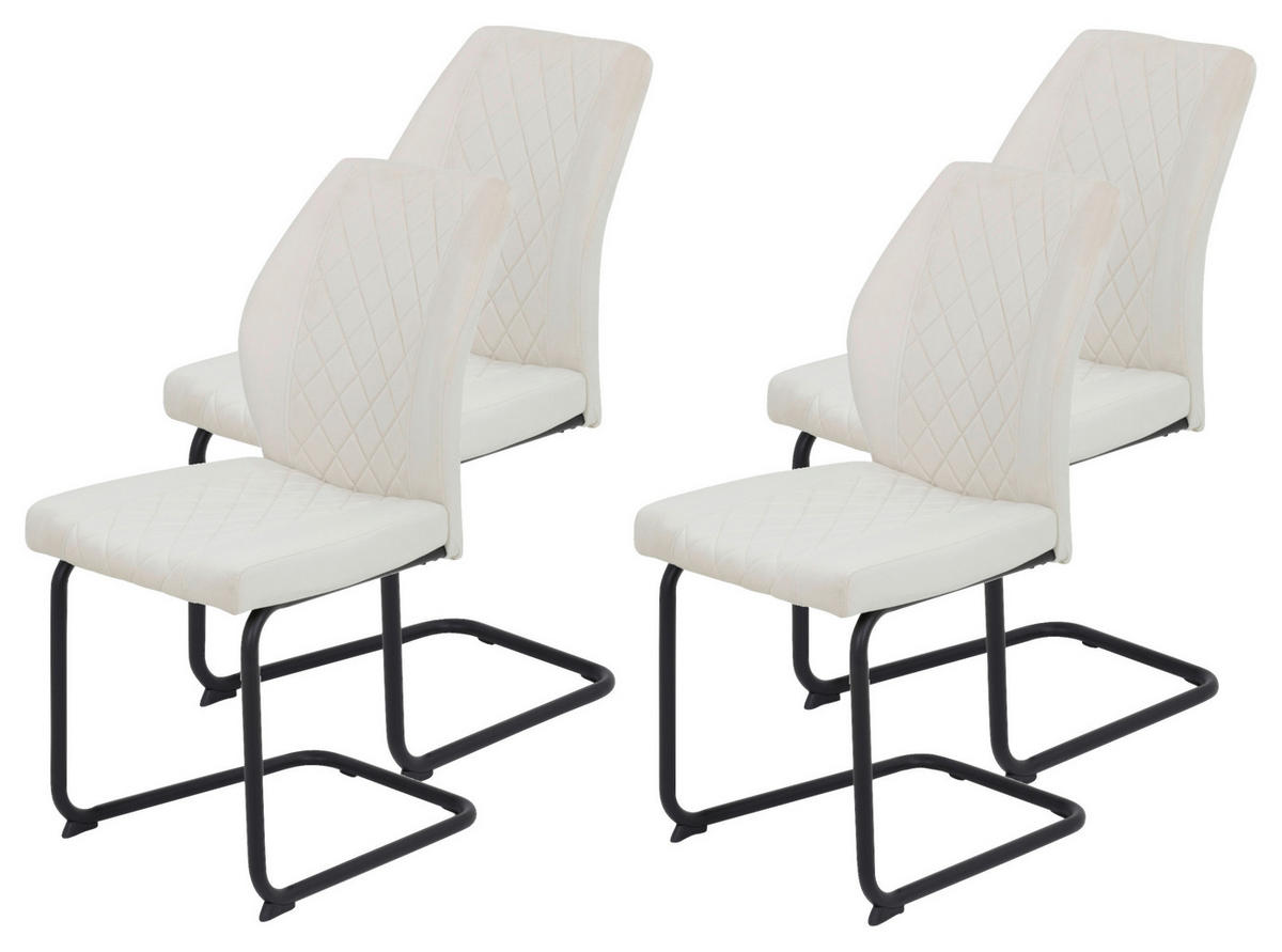 Schwingstuhl Oslo, 4er-Set beige Microfaser B/H/T: ca. 45x92x60 cm Oslo, 4er-Set - beige (45,00/92,00/60,00cm) - Hela