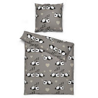 Microfaser Bettwäsche Bettwäsche_Microfaser Panda - grau (135,00/200,00cm)