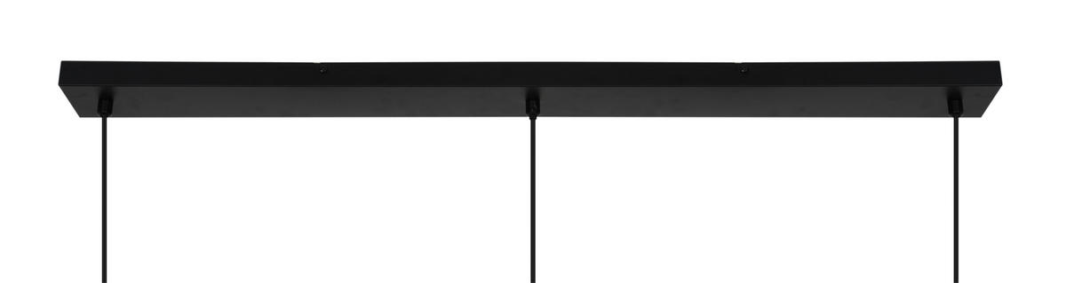 Pendelleuchte schwarz Metall B/H/T: ca. 146x146x25 cm E27 3 Brennstellen Pendelleuchte_3flg.Bella - schwarz (146,00/146,00/25,00cm)