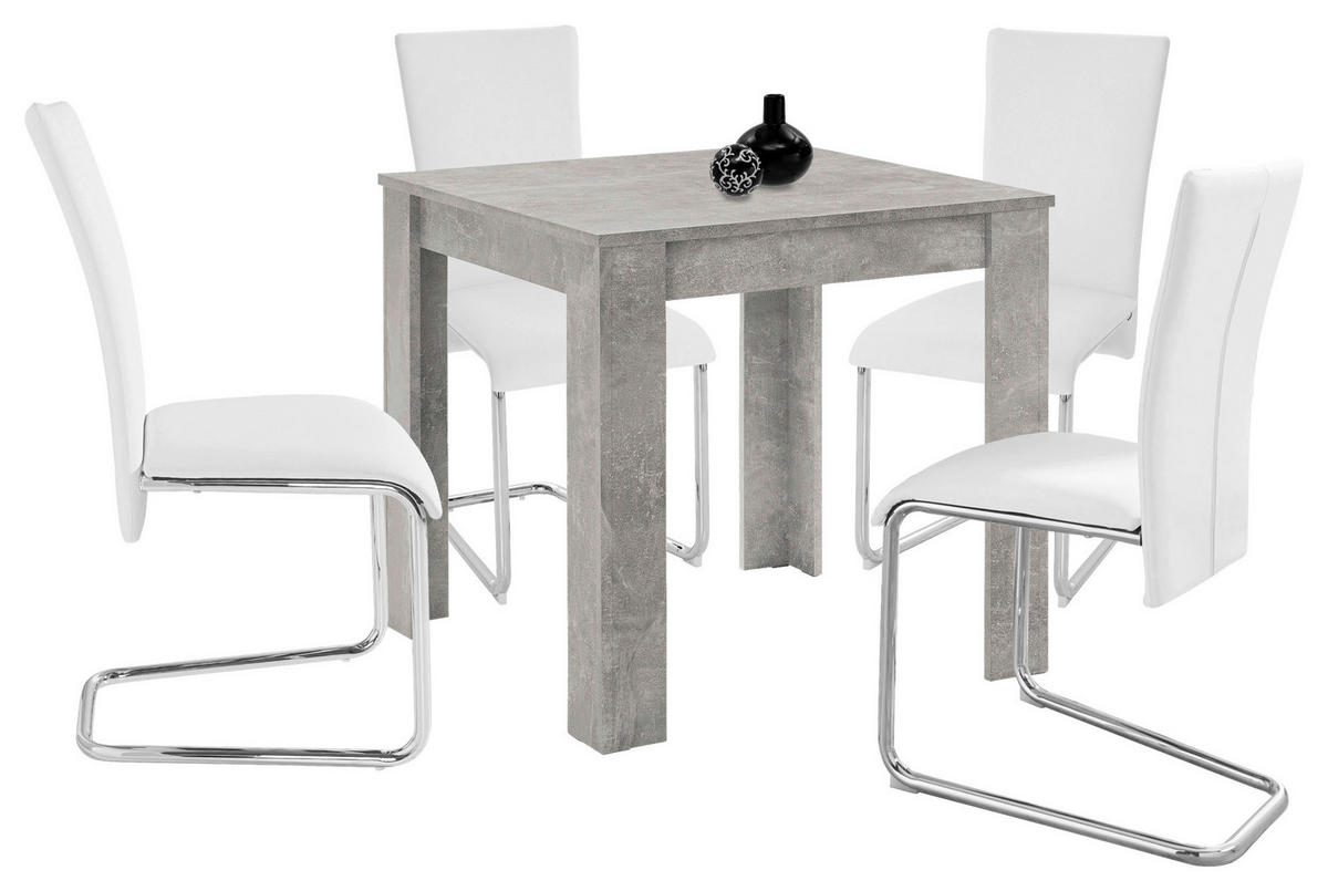Tisch NEPAL Beton Optik B/H/T: ca. 80x75x80 cm NEPAL - Beton (80,00/75,00/80,00cm) - byLIVING