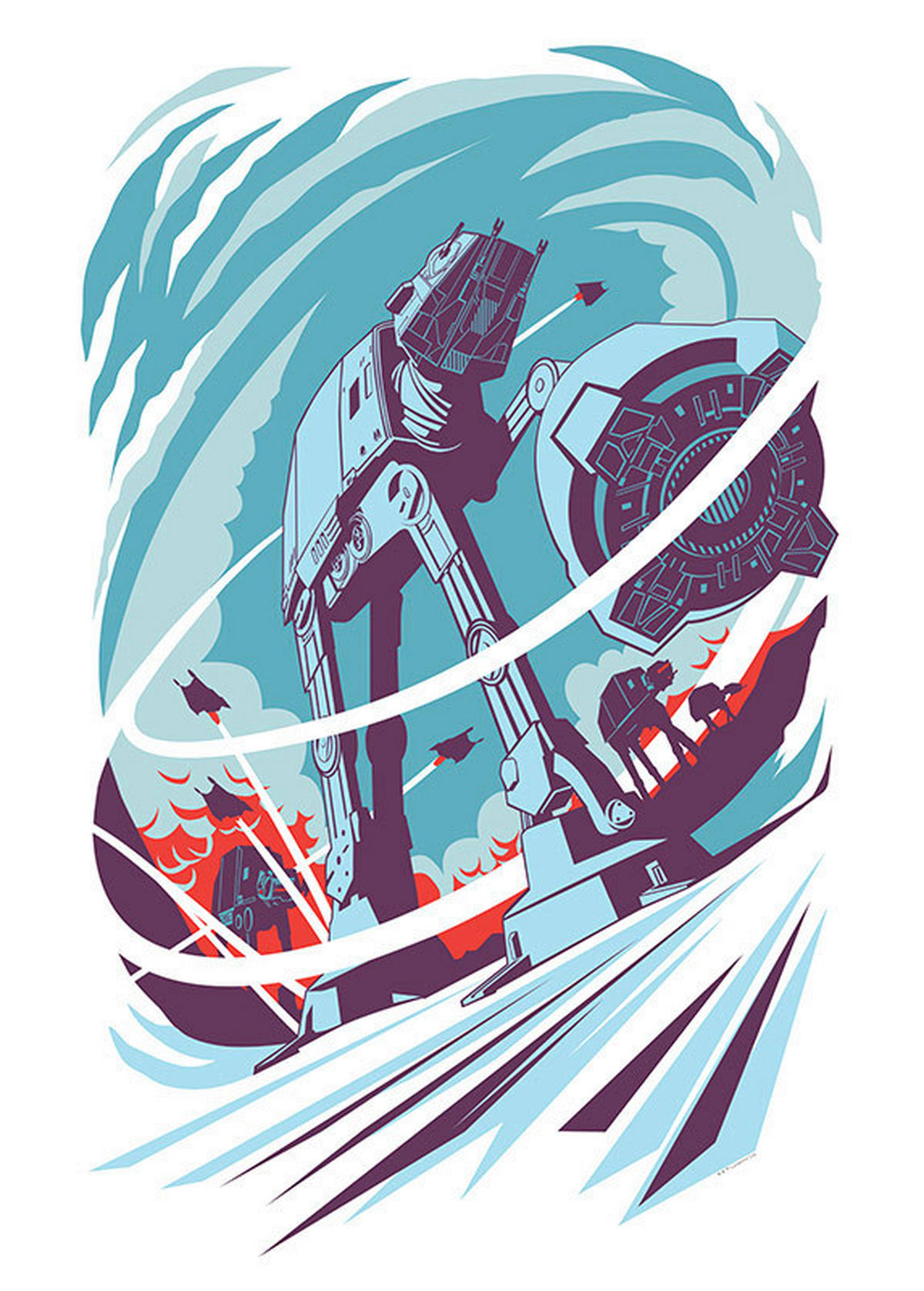 Komar Poster Star Wars Classic Vector Hoth Star Wars B/L: ca. 50x70 cm Star Wars Classic Vector Hoth - (50,00/70,00cm) - Komar