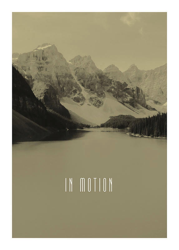 Komar Poster Word Lake In Motion Sand Natur B/L: ca. 50x70 cm günstig online kaufen