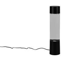 Reality Tischleuchte R50751032 mattschwarz transparent Kunststoff Acryl H/D: ca. 34x7 cm 1 Brennstellen LED-Tischleuchte_Tornado - mattschwarz/transparent (7,00/34,00cm) - Reality