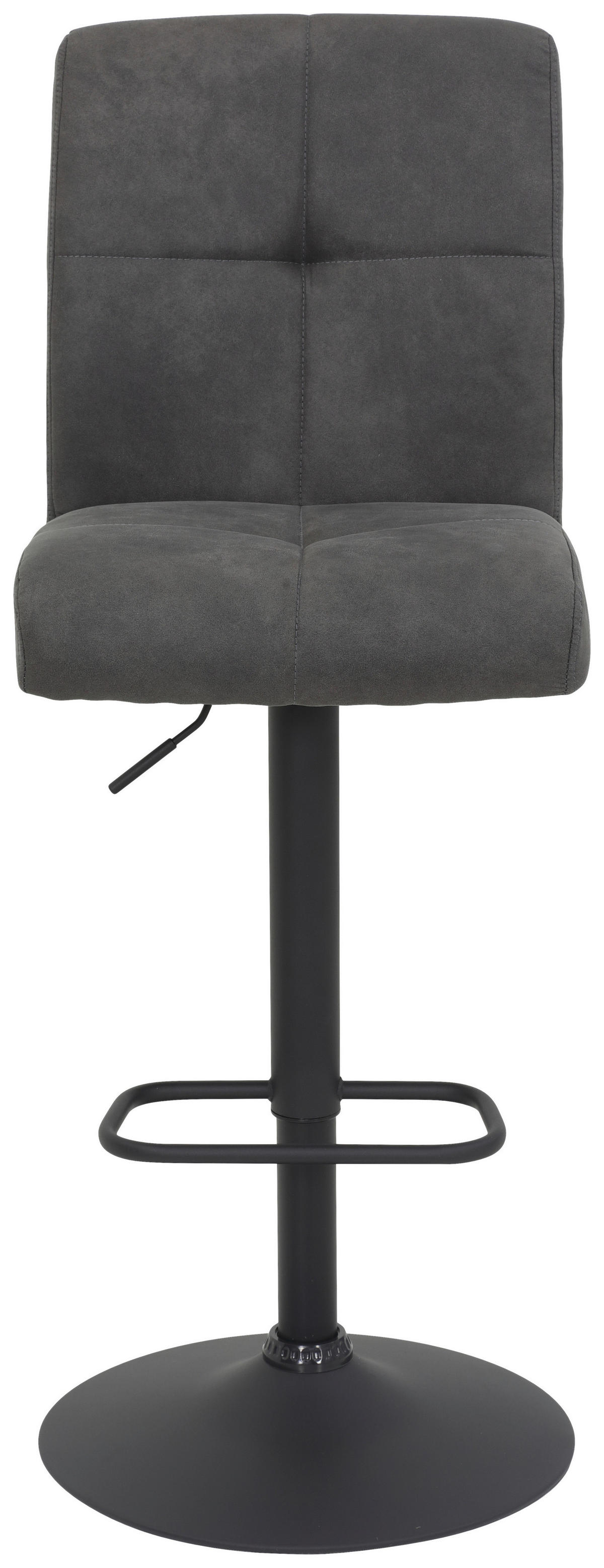 Barhocker Leni anthrazit Vintage Microfaser B/H/T: ca. 44x102x57 cm Leni - schwarz/anthrazit (44,00/102,00/57,00cm)