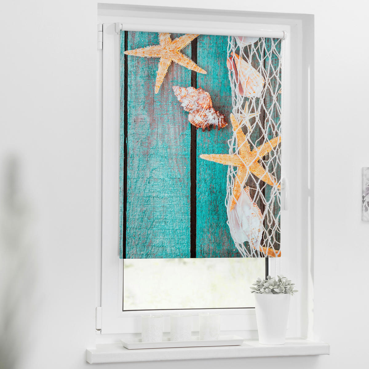 Rollo Bretter Beach petrol B/L: ca. 60x150 cm Bretter Beach - petrol (60,00/150,00cm) - LICHTBLICK