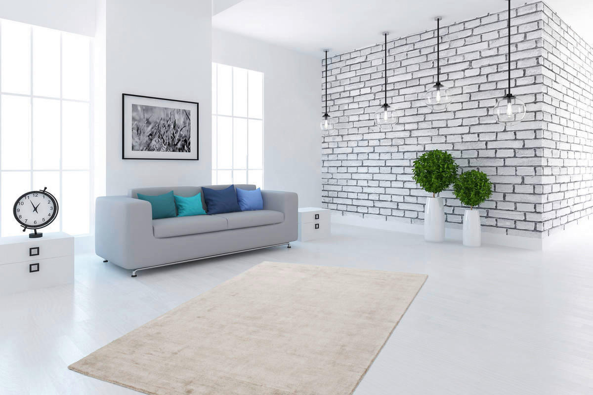 360Living Teppich Luxury elfenbein B/L: ca. 160x230 cm Luxury - taupe/elfenbein (160,00/230,00cm) - 360Living