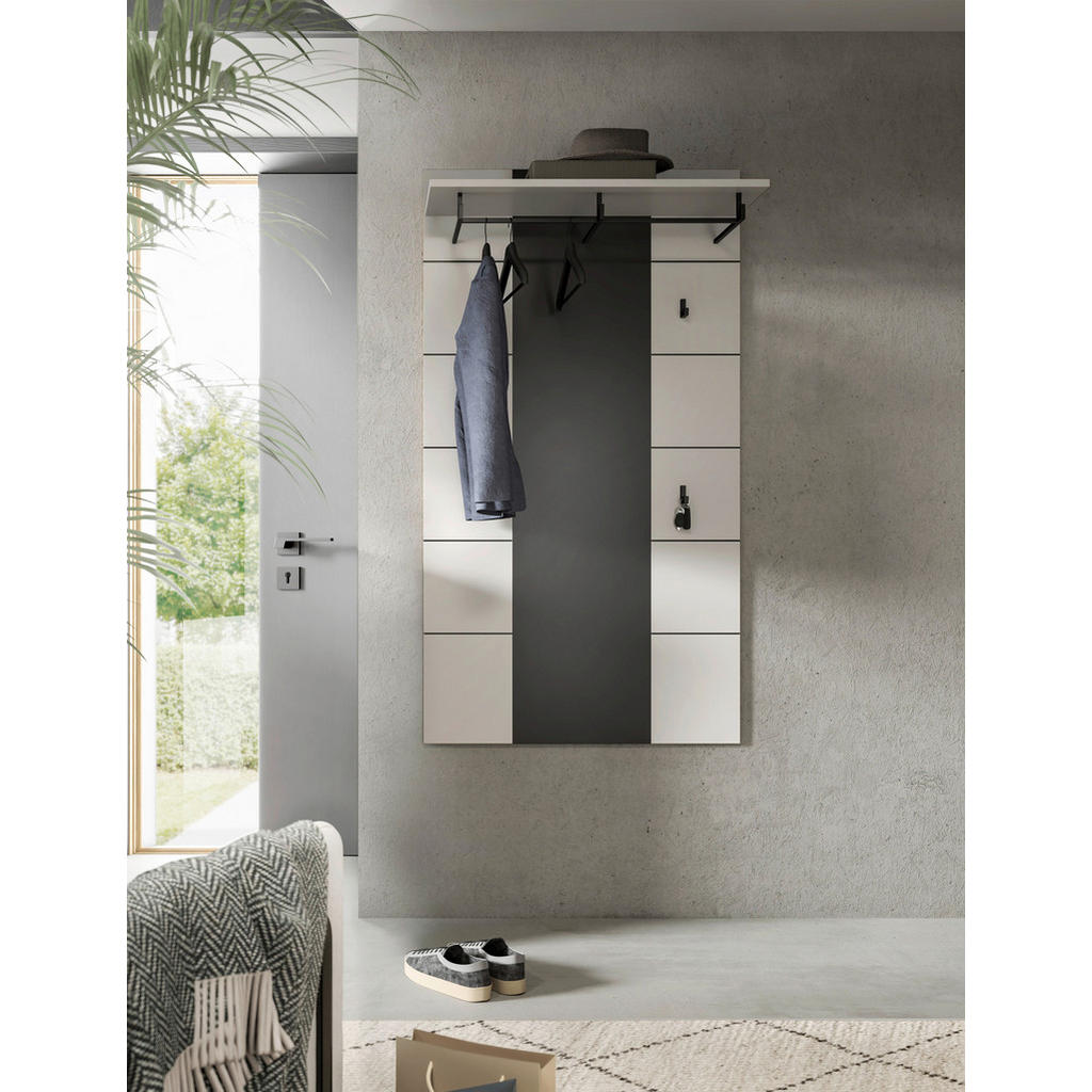 Thumbnail - Paneel Canu basaltgrau Nachbildung weiß B/H/T: ca. 80x141x29 cm