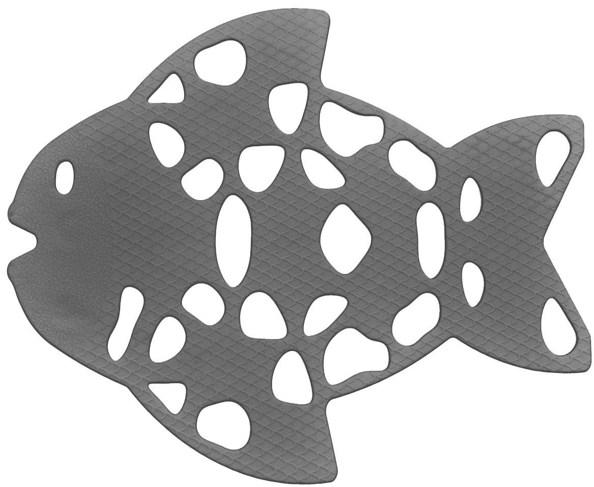 Wanneneinlage anthrazit Kunststoff Anti-Rutsch-Figur_Fisch_6erSet ant. - anthrazit (13,00/11,00cm) - Acus