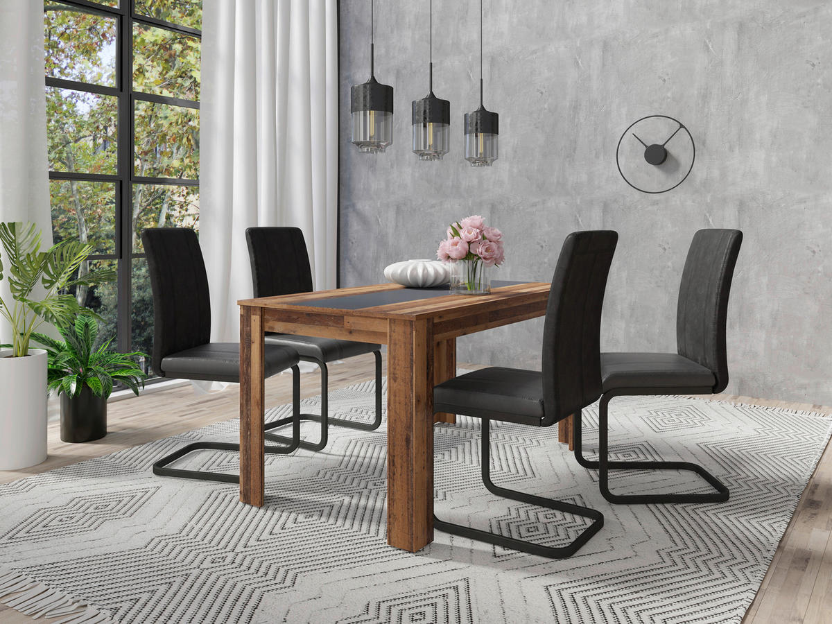 Tisch NORI Eiche Old Wood Nachbildung B/H/T: ca. 140x75x80 cm NORI - Eiche (140,00/75,00/80,00cm) - byLIVING
