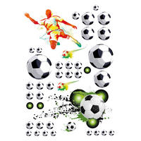 Dekosticker Fussball bunt B/L: ca. 50x70 cm 2 tlg. Dekosticker Fußball - bunt (50,00/70,00cm)