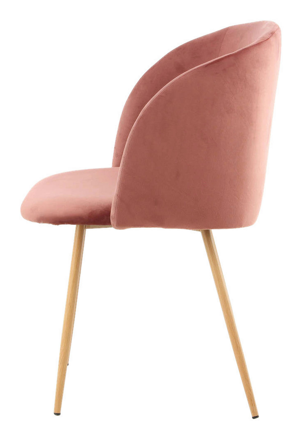 Stuhl Celina 100 2er rosa Microfaser B/H/T: ca. 54x84x56 cm Celina 100 2er - Eiche/rosa (54,00/84,00/56,00cm) - 360 Living