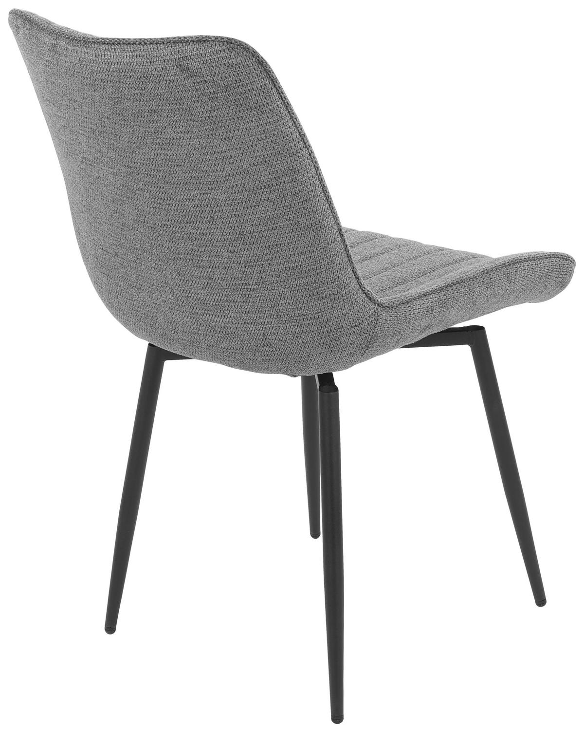 Stuhl Newport, 4er-Set grau Microfaser B/H/T: ca. 54x85x63 cm Newport, 4er-Set - grau (54,00/85,00/63,00cm) - Hela