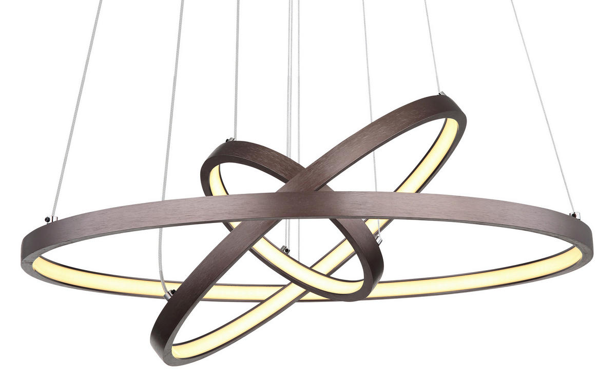 GLOBO LED-Pendelleuchte 67192-57BR kaffee Kunststoff Metall H/D: ca. 120x51 cm RALPH - kaffee (51,00/120,00cm) - GLOBO