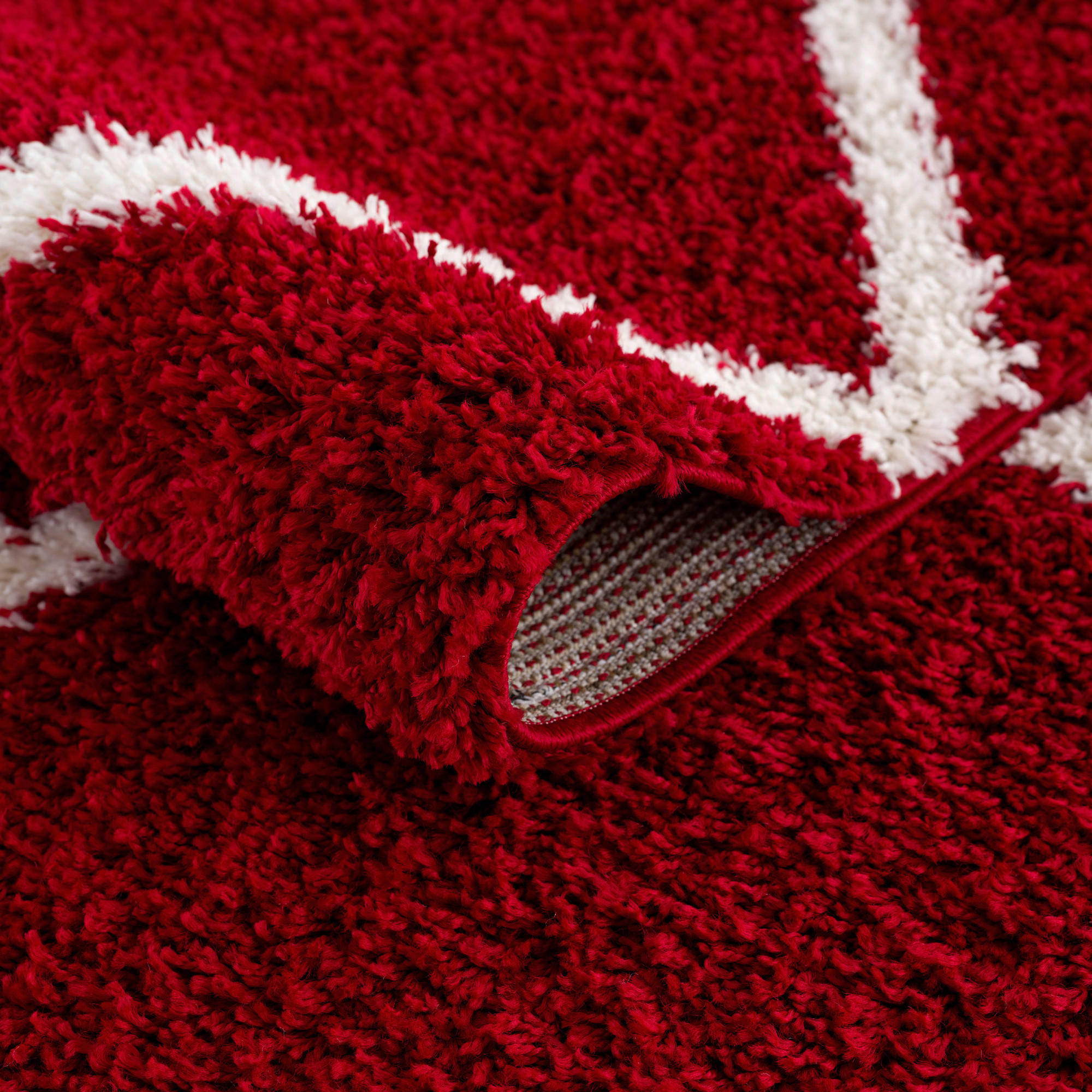 Thumbnail - Sanat Hochflorteppich MADRID rot D: ca. 120 cm