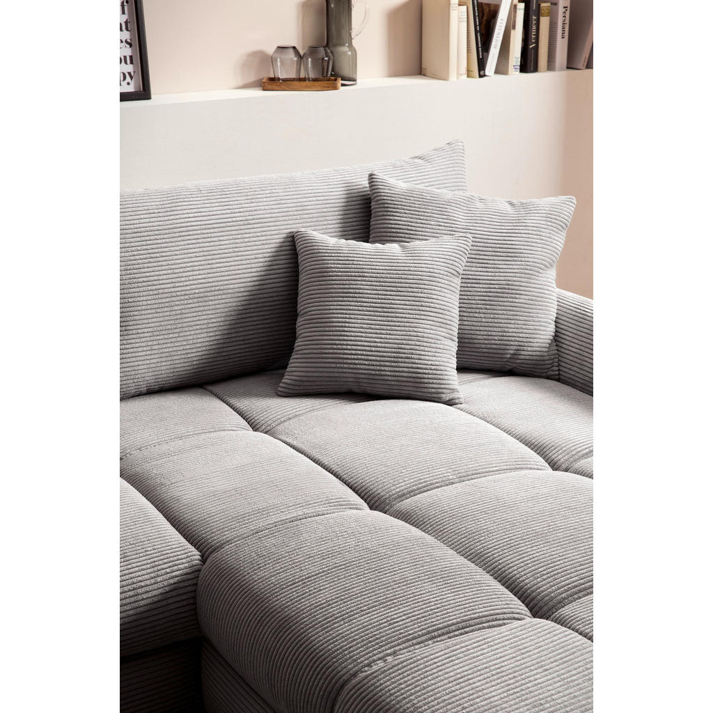 Thumbnail - Ecksofa Ronaldo grau Microfaser B/H/T: ca. 332x96x227 cm