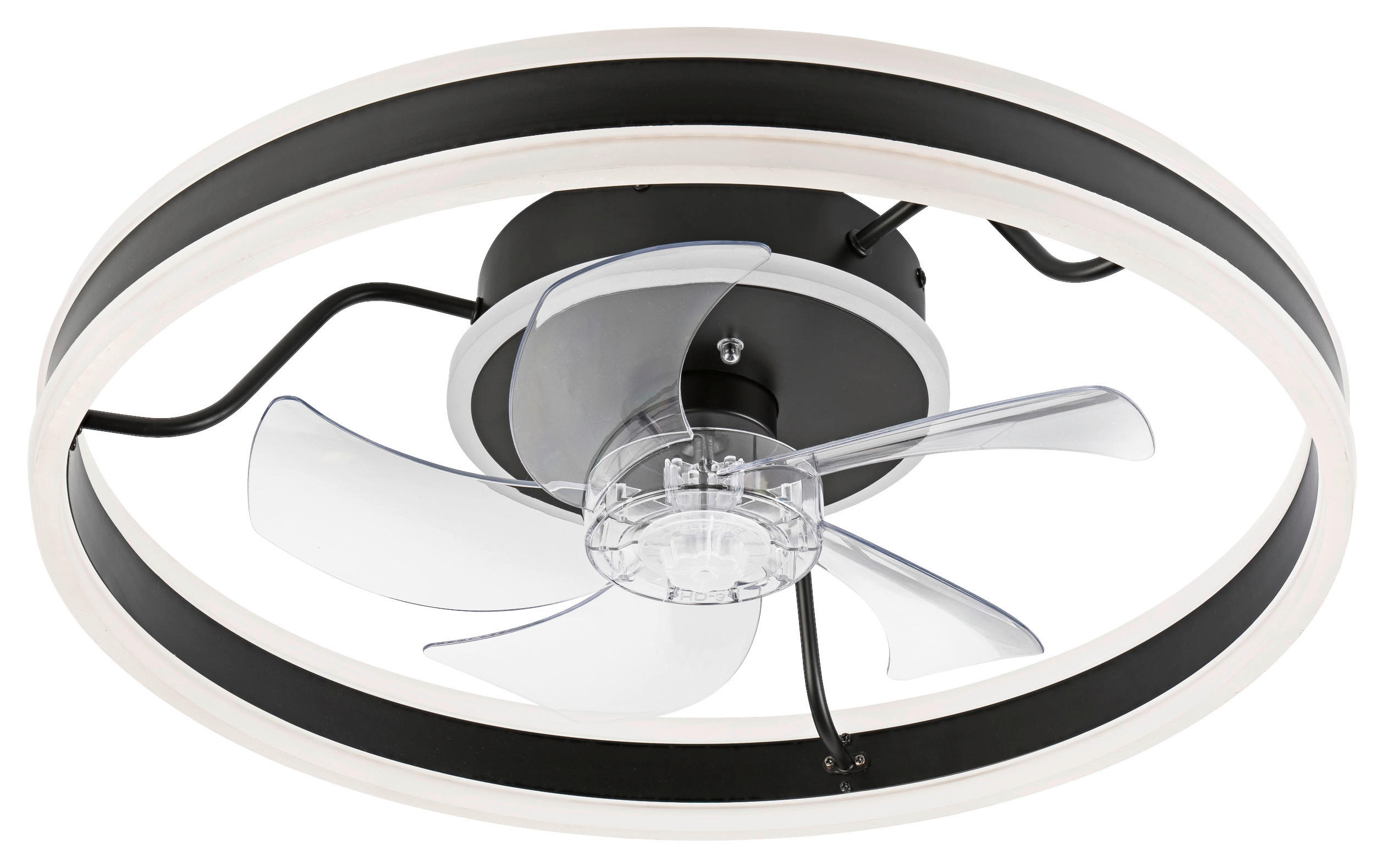 Lamkur LED-Deckenventilator FALCO 49915 schwarz H/L: ca. 17x50 cm max. 40 W Falco - schwarz (50,00cm) - Lamkur