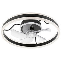 Lamkur LED-Deckenventilator FALCO 49915 schwarz H/L: ca. 17x50 cm max. 40 W Falco - schwarz (50,00cm) - Lamkur