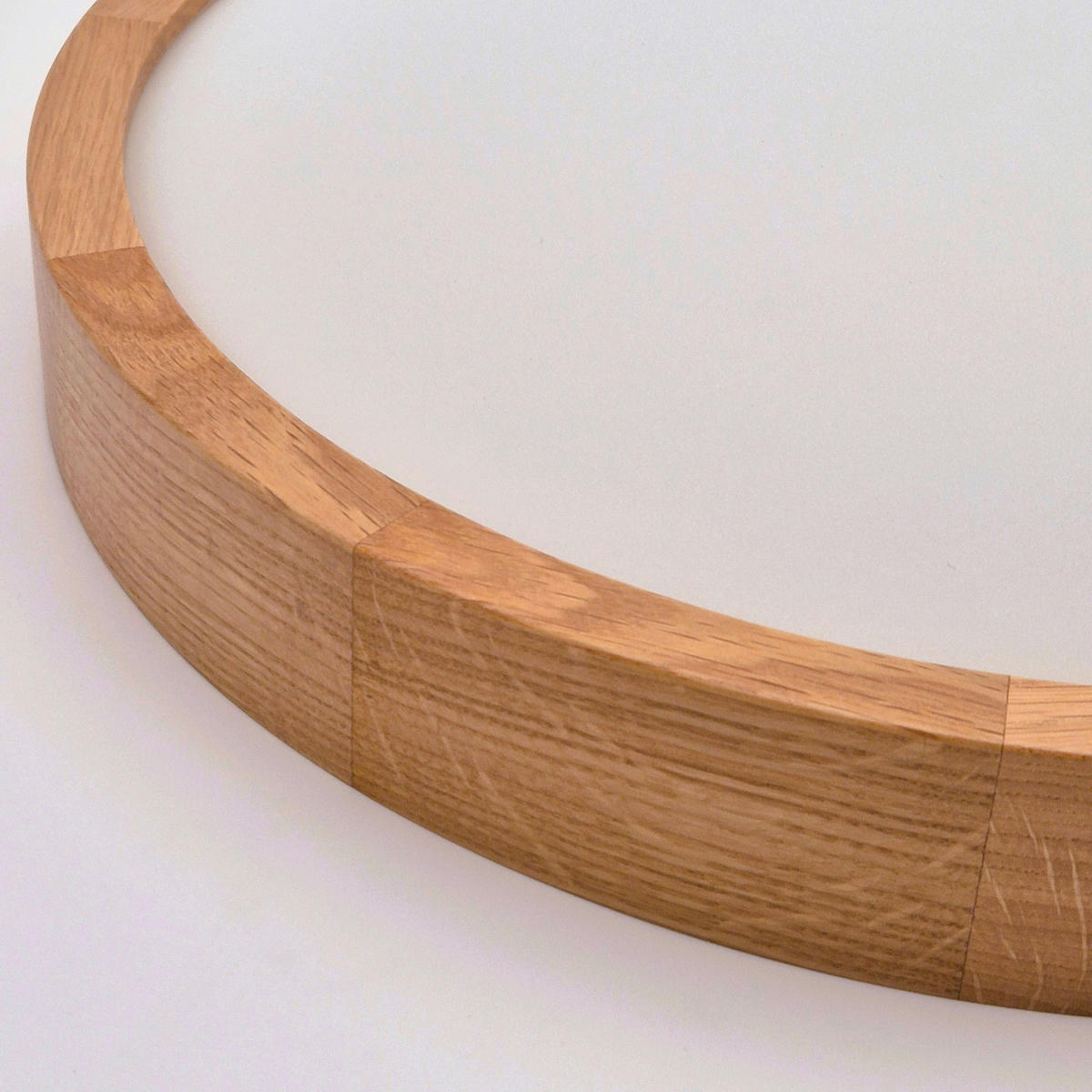 Lamkur Deckenleuchte ANELLO 41308 Eiche Glas Holz H/L: ca. 8x47 cm E27 3 Brennstellen Anello - Eiche (47,00cm) - Lamkur