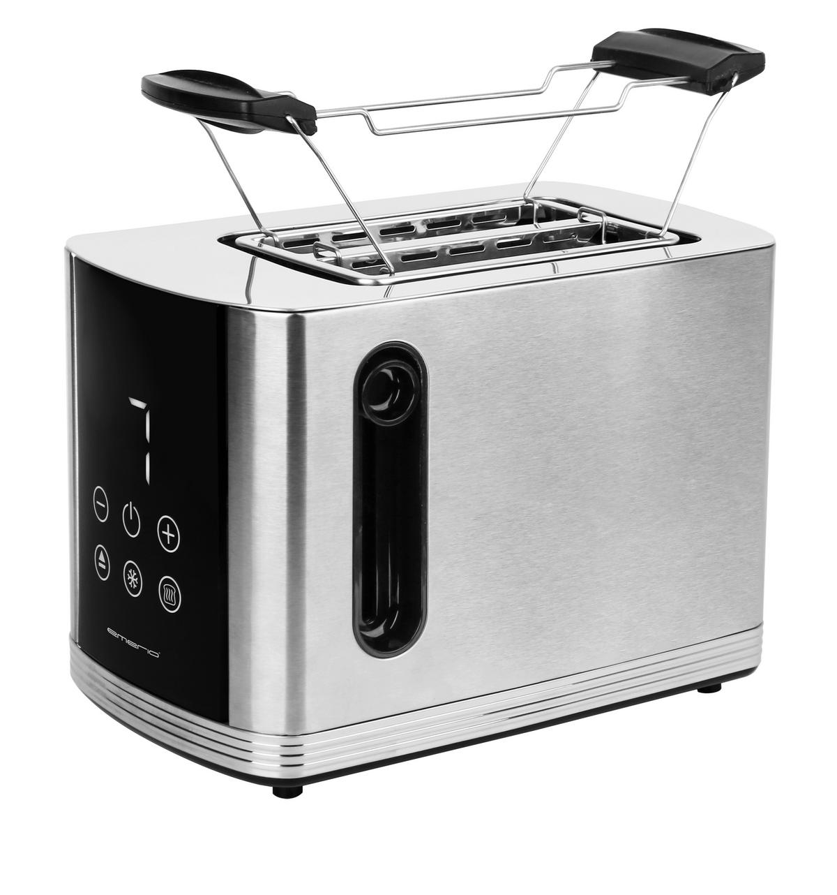 Emerio Toastautomat TO-128308 silber B/H/L: ca. 16,4x18,9x26,8 cm Toastautomat TO-128308 - silber (26,80/16,40/18,90cm) - Emerio