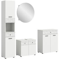 Badezimmer-Set Prisma weiß B/H/T: ca. 145x187x37 cm Prisma - weiß (145,00/187,00/37,00cm) - xonox.home