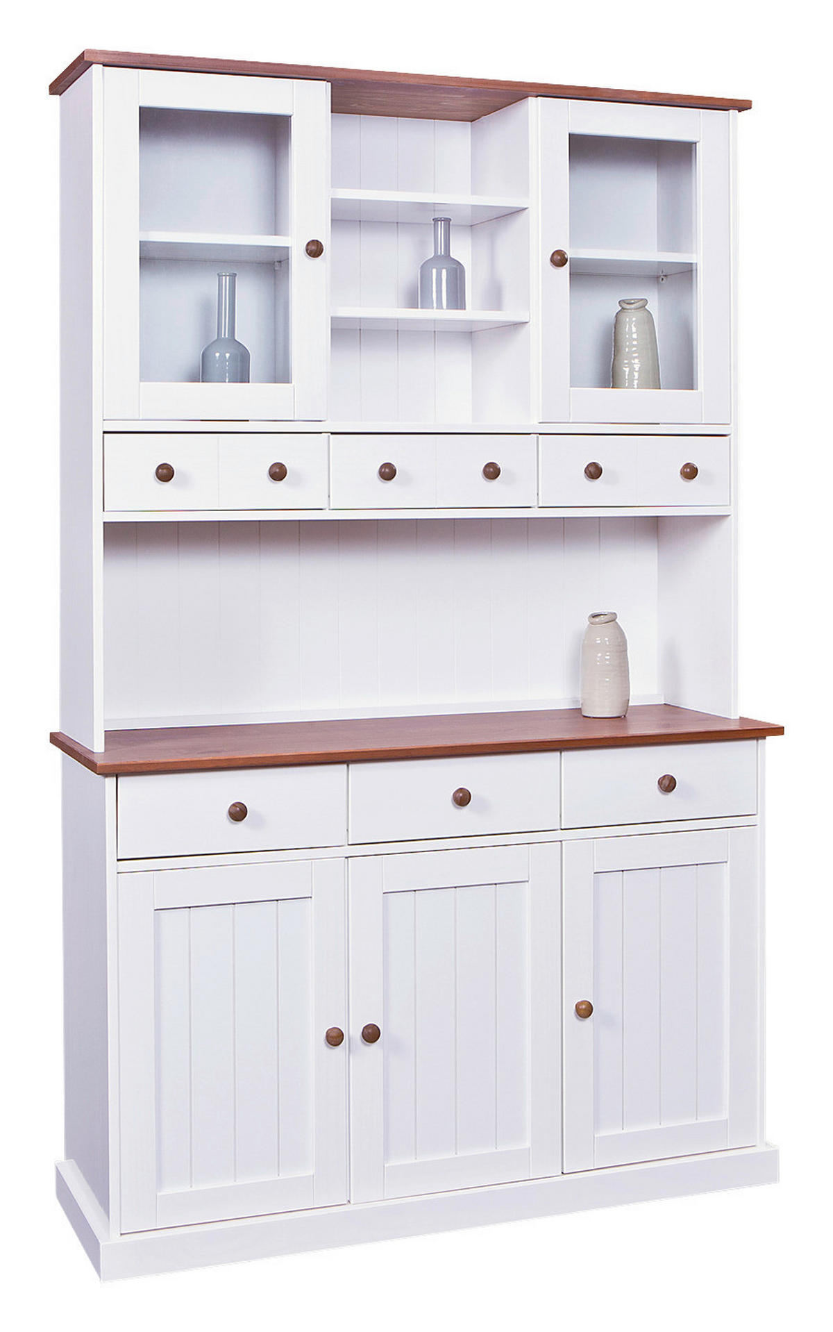 Buffet Westerland weiß lackiert Kiefer B/H/T: ca. 131x205x45 cm Westerland - weiß (131,00/205,00/45,00cm) - Inter Link