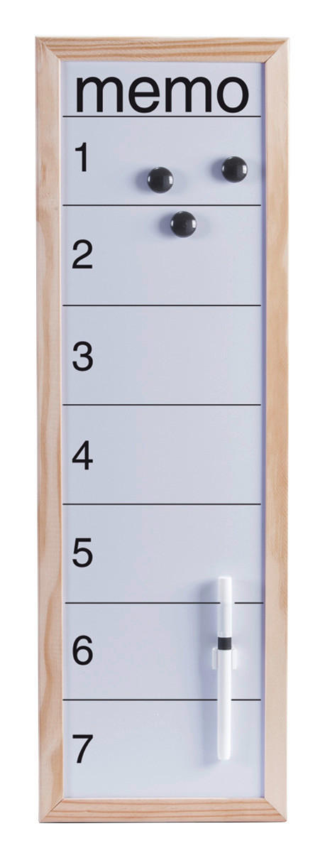 Zeller Magnet-/Schreibtafel Memo Memo - (59,00/1,85/1,60cm) - Zeller