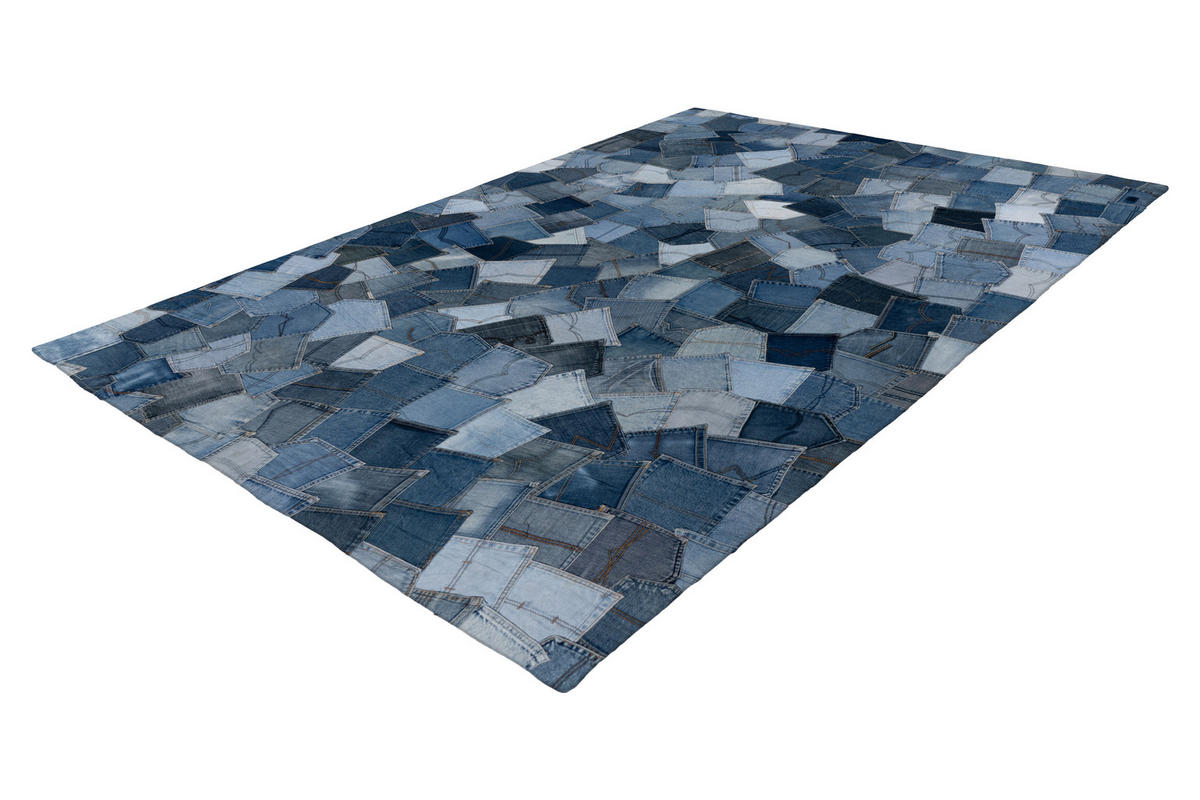 Obsession Teppich My Denim Pocket blau B/L: ca. 80x150 cm My Denim Pocket - blau (80,00/150,00cm) - Obsession