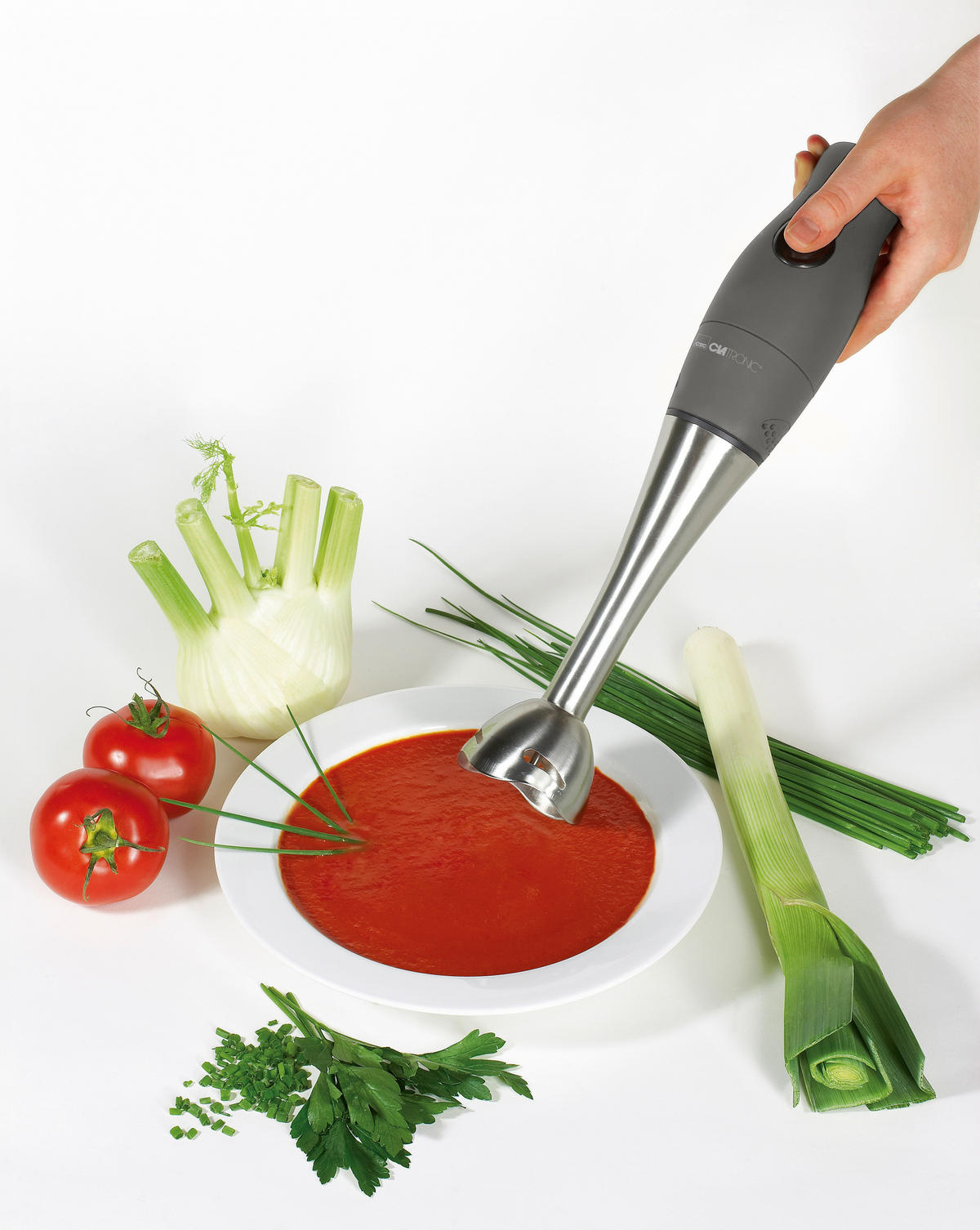 CLATRONIC Stabmixerset SMS 3777 schwarz Edelstahl B/H/T: ca. 16x37x15 cm Stabmixerset - schwarz (16,00/37,00/15,00cm) - CLATRONIC