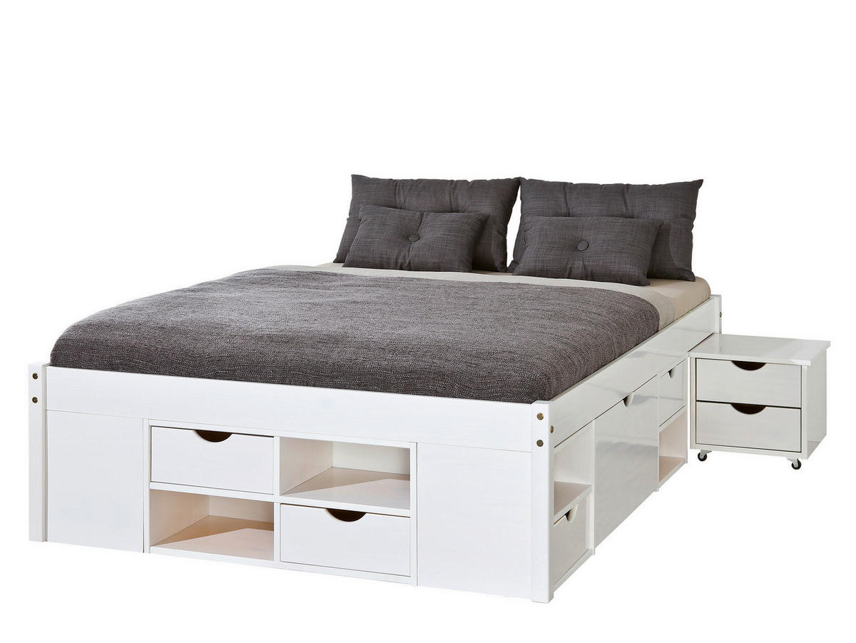 Funktionsbett Till weiß Liegefläche B/L: ca. 140x190 cm Till - weiß (146,00/47,50/199,00cm) - Inter Link