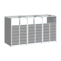 VidaXL Mülltonnenbox grau Mülltonnenbox - grau - VidaXL