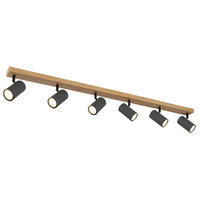 GLOBO Spot braun Graphit Metall B/H/T: ca. 6x12x115 cm GU10 6 Brennstellen ROBBY - braun/Graphit (6,00/12,00/115,00cm) - GLOBO